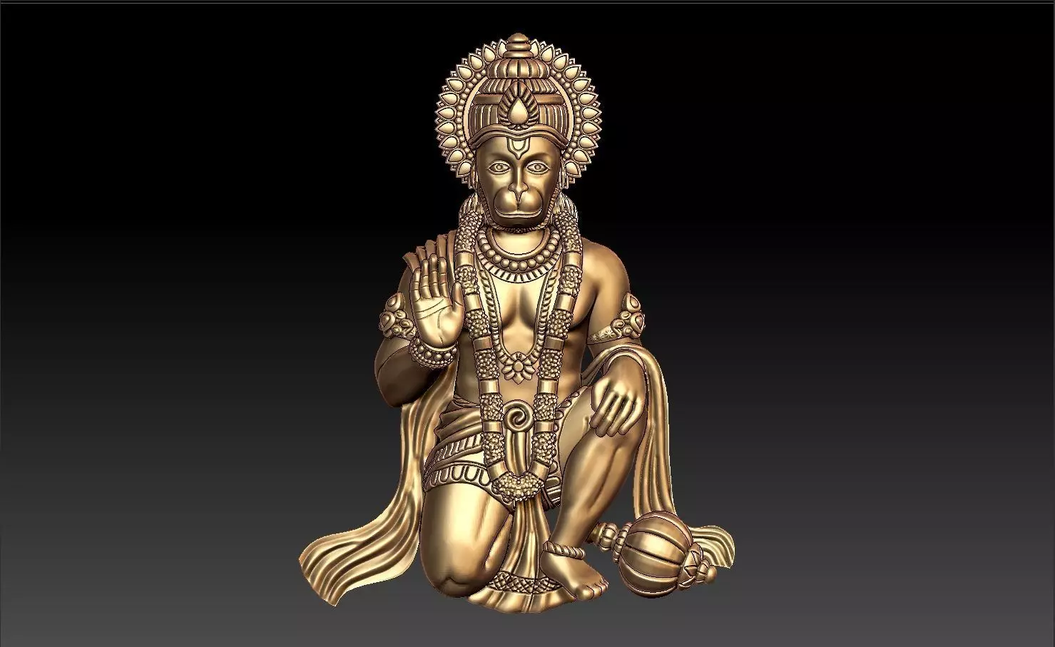 HUNUMAN PENDENT 3D print model_0