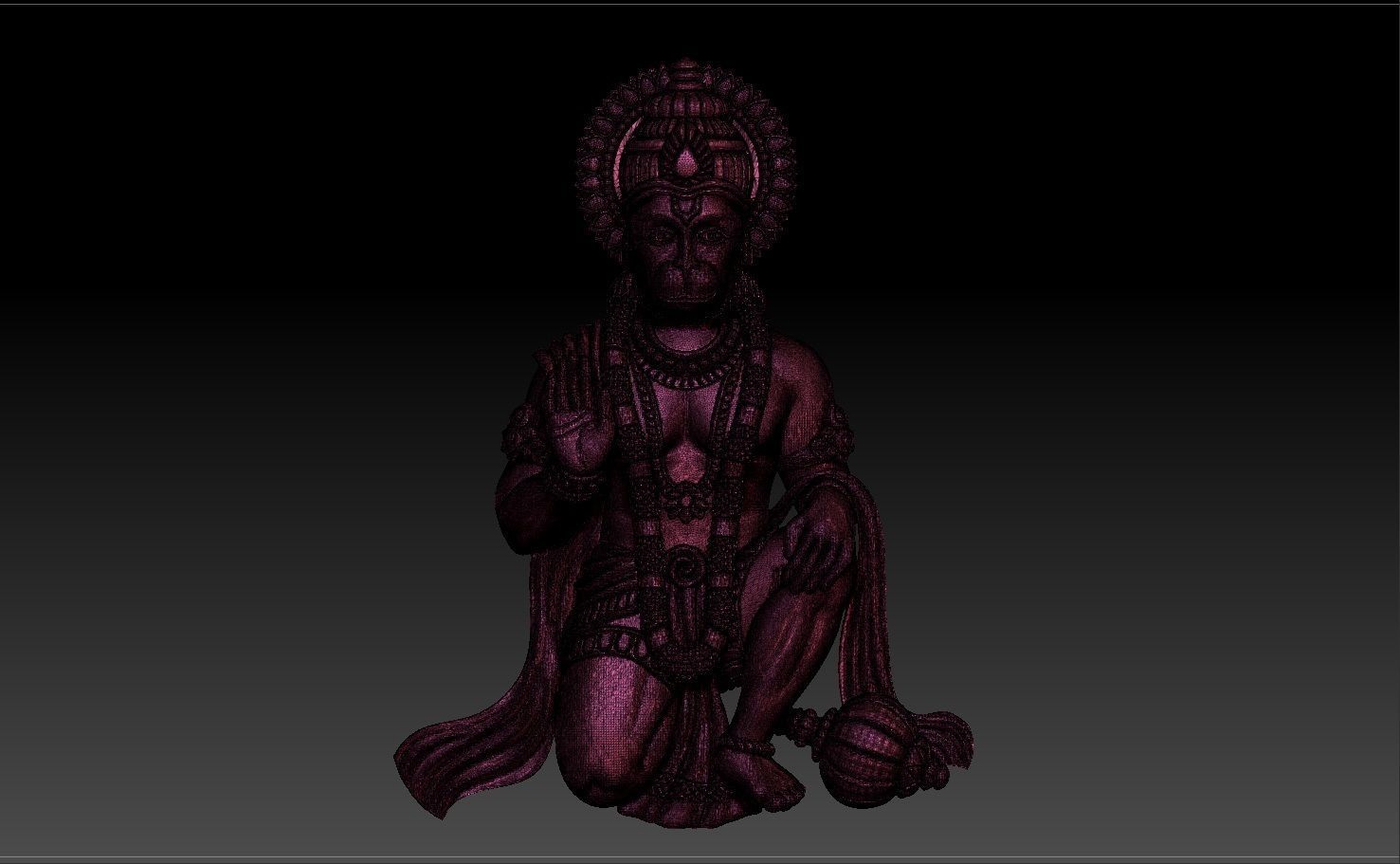 HUNUMAN PENDENT 3D print model_12