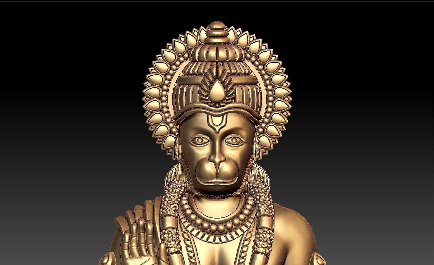 HUNUMAN PENDENT 3D print model_1