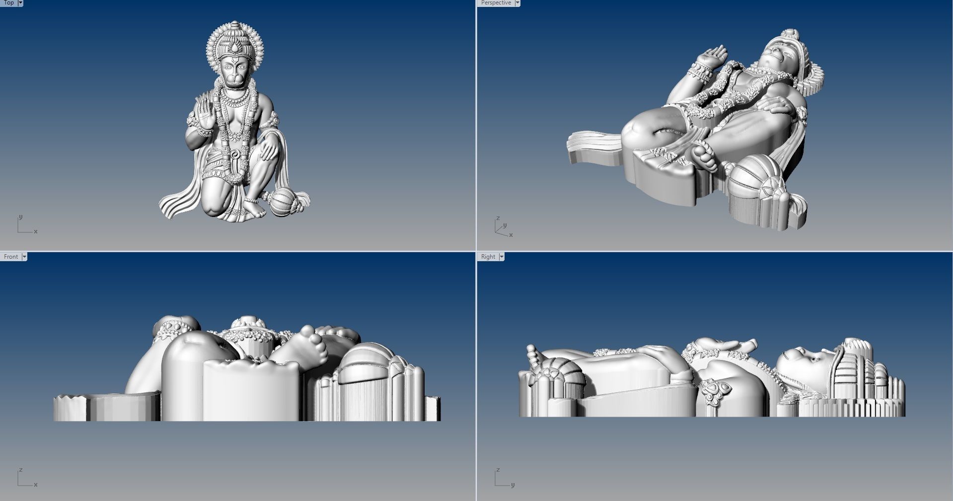 HUNUMAN PENDENT 3D print model_9