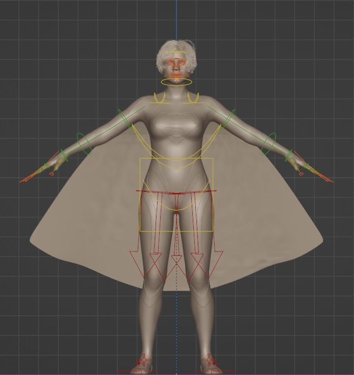 Supergirl Sasha Calle The Flash 2023 3d Model Rigged 3D model_4