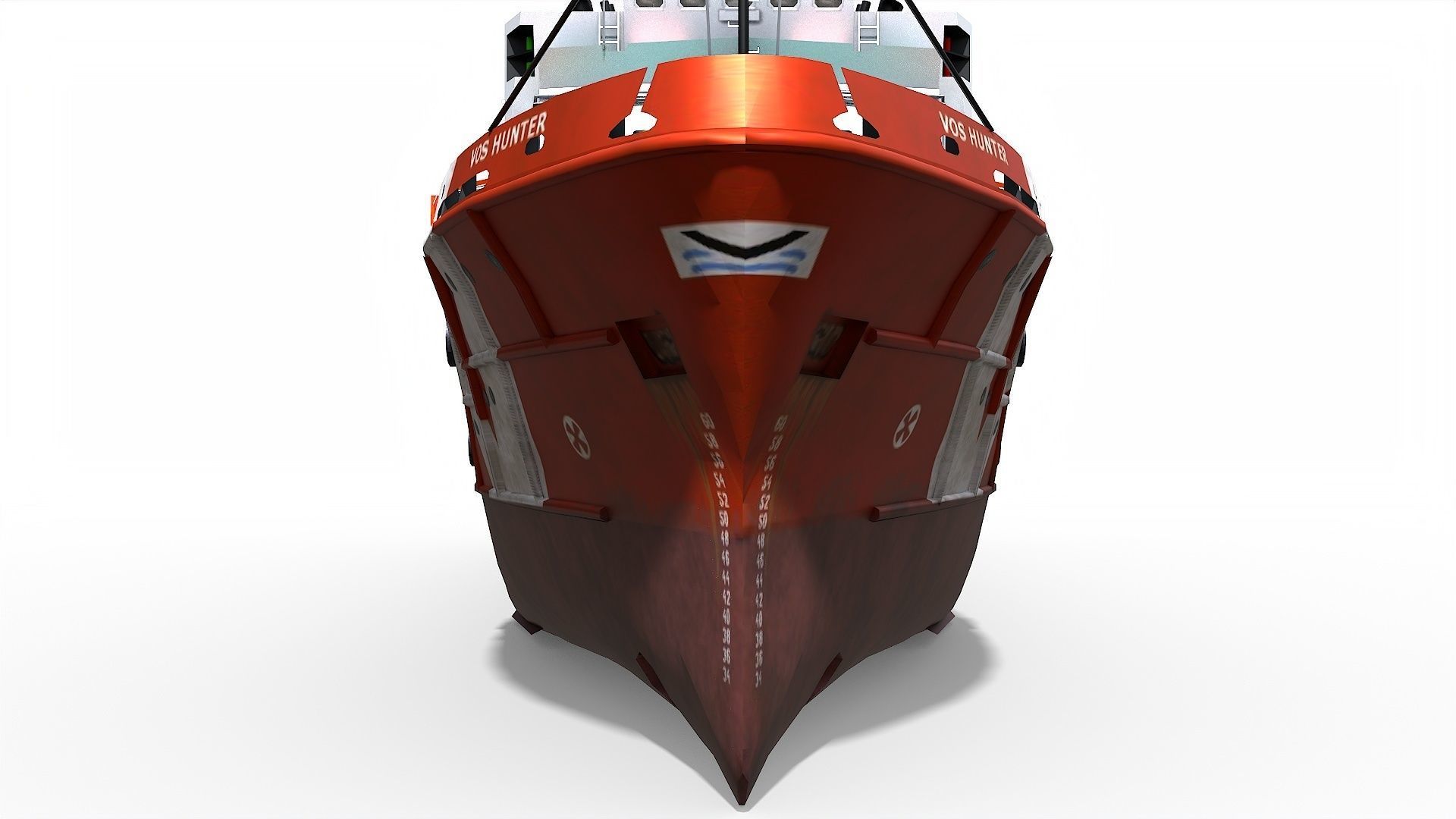 AHTS VOS Hunter 1979 Anchor handling tug supply Low-poly 3D model_10