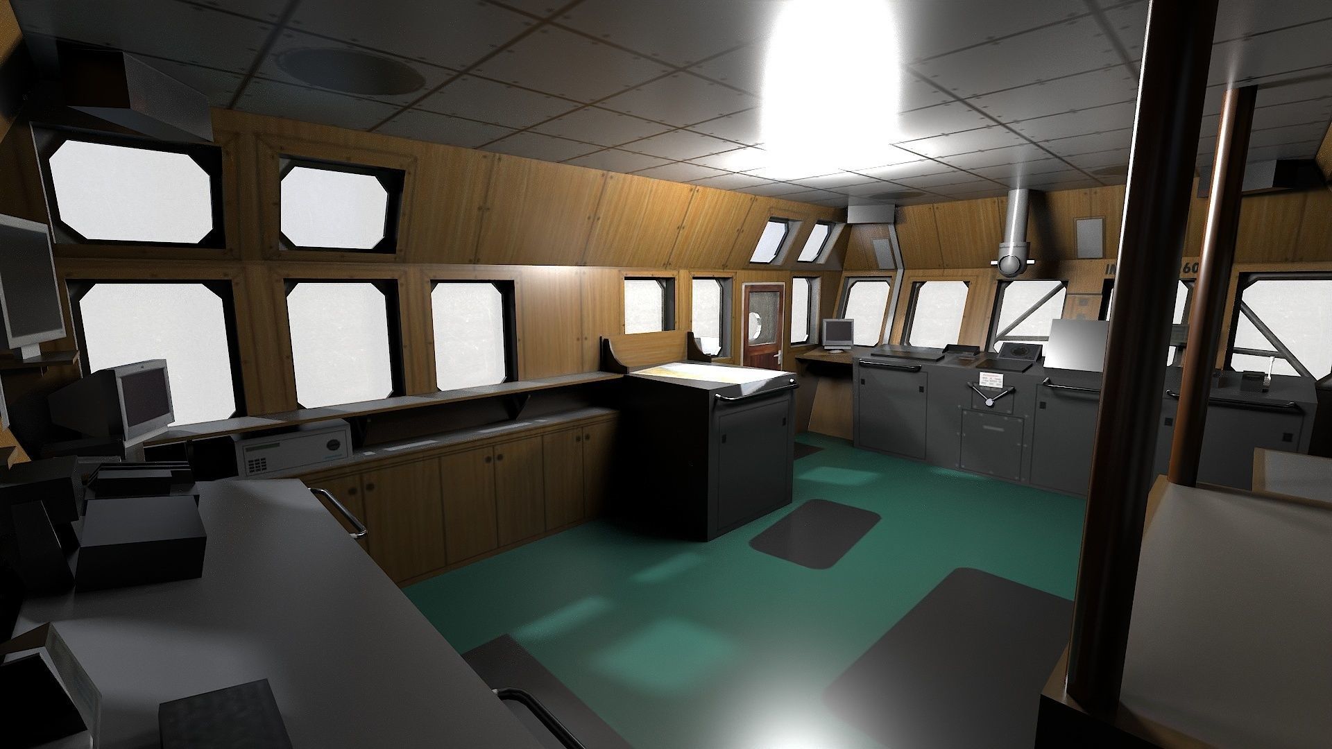 AHTS VOS Hunter 1979 Anchor handling tug supply Low-poly 3D model_12