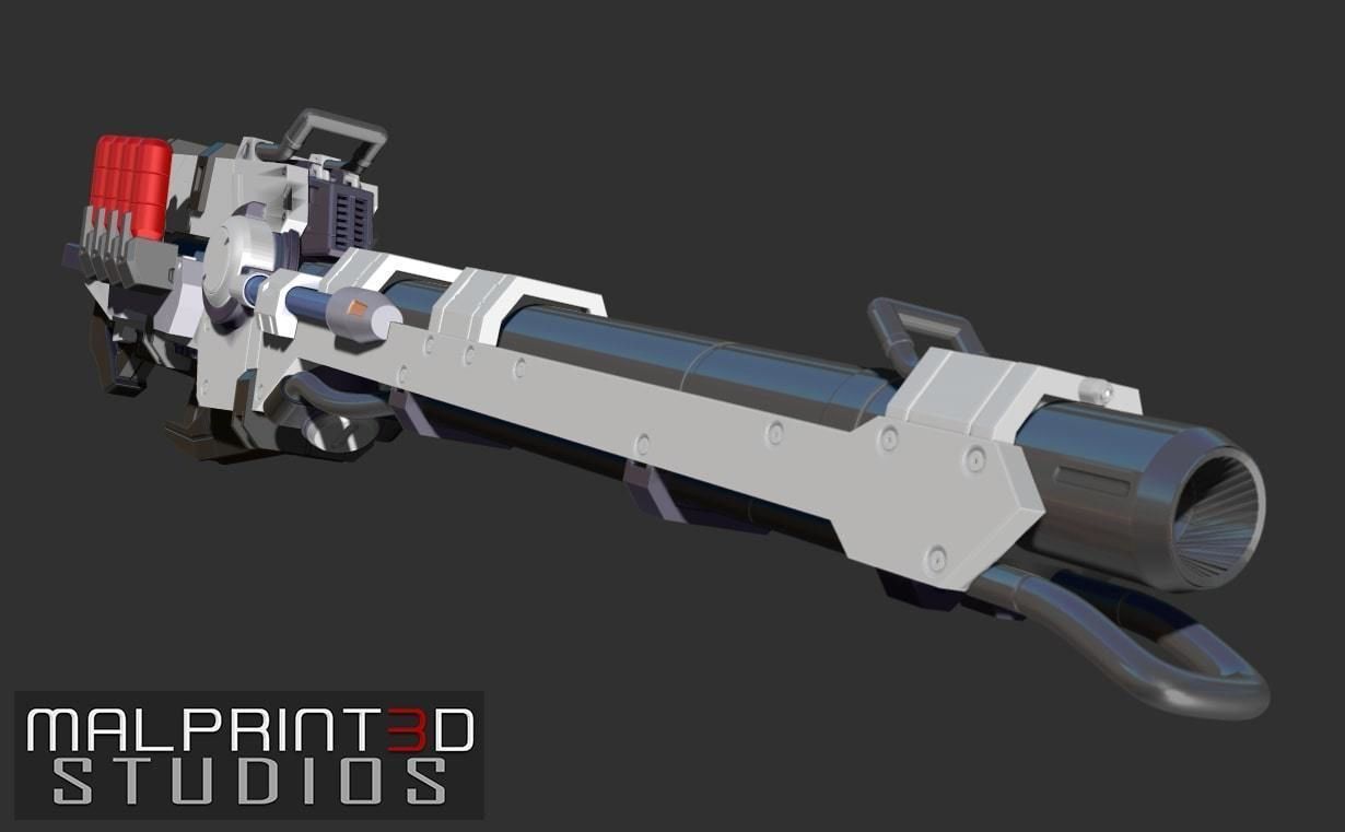 Hyper Mega Bazooka Launcher MG Scale 3D print model_5