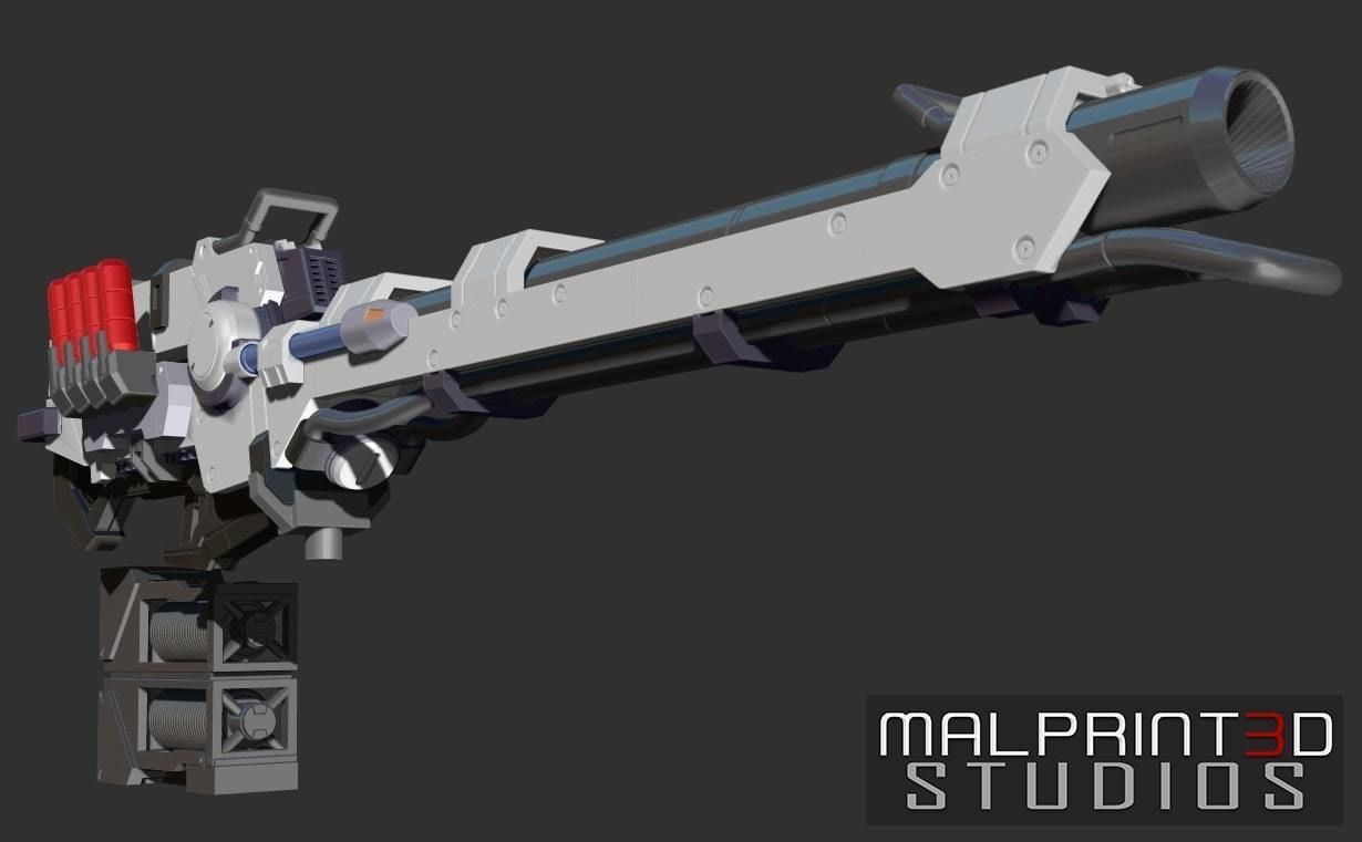 Hyper Mega Bazooka Launcher MG Scale 3D print model_6