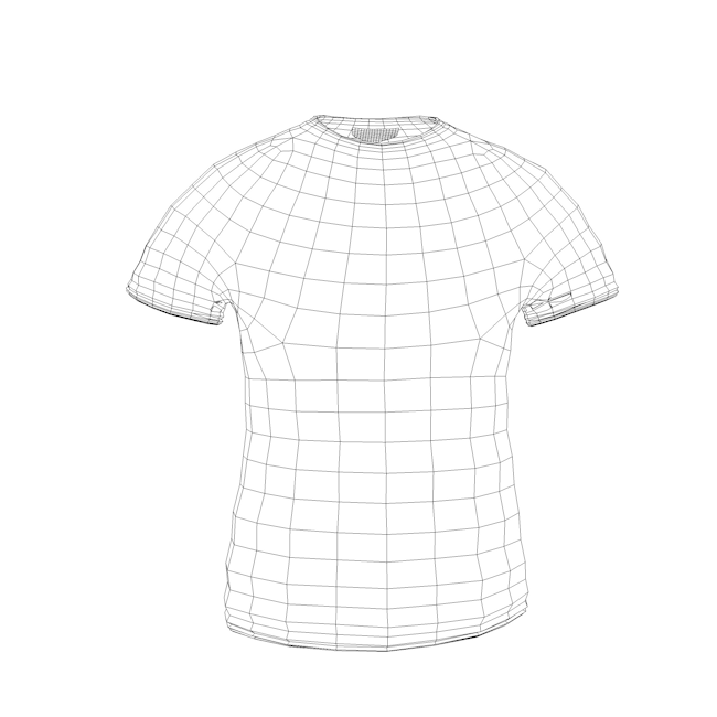 T-shirt Low-poly 3D model_6