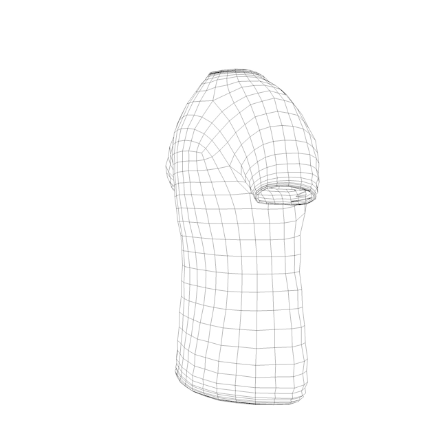 T-shirt Low-poly 3D model_4