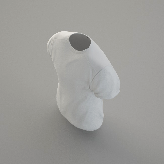 T-shirt Low-poly 3D model_1