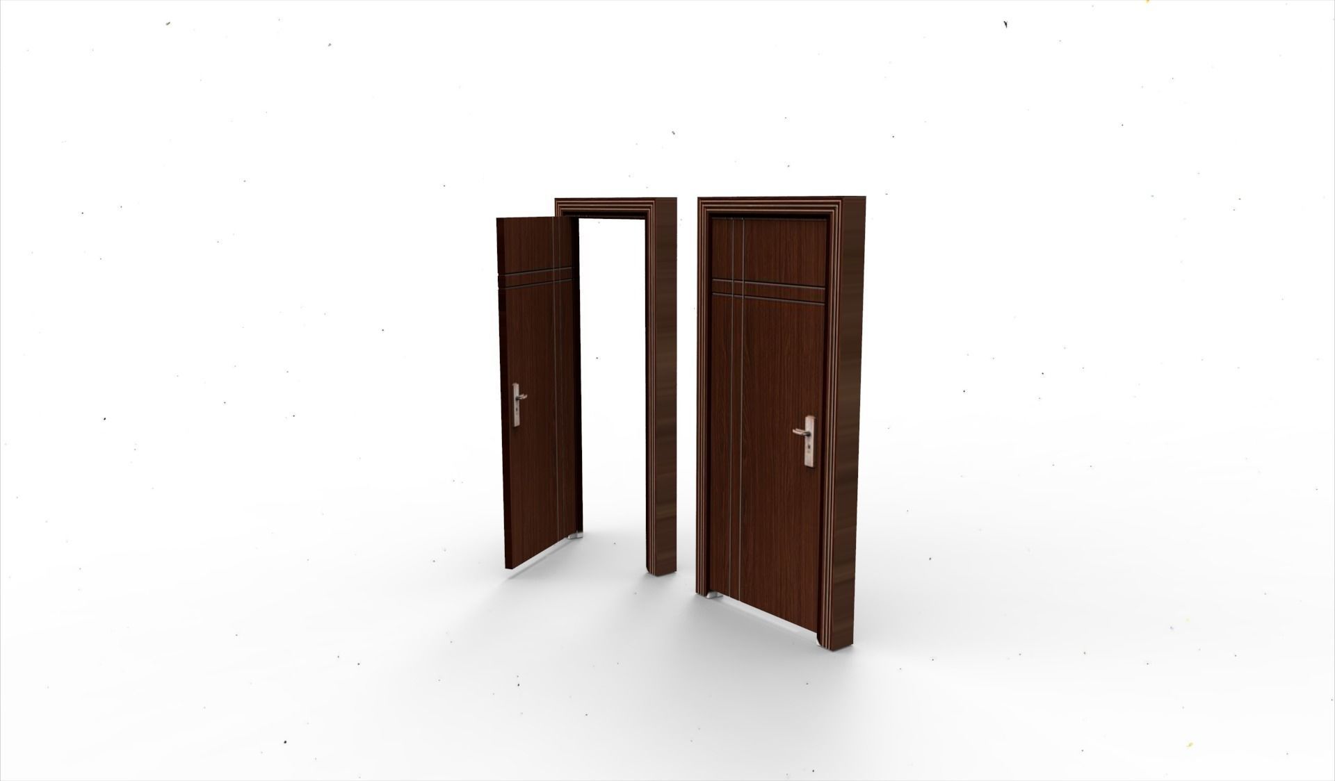 wooden  door 3D model_6