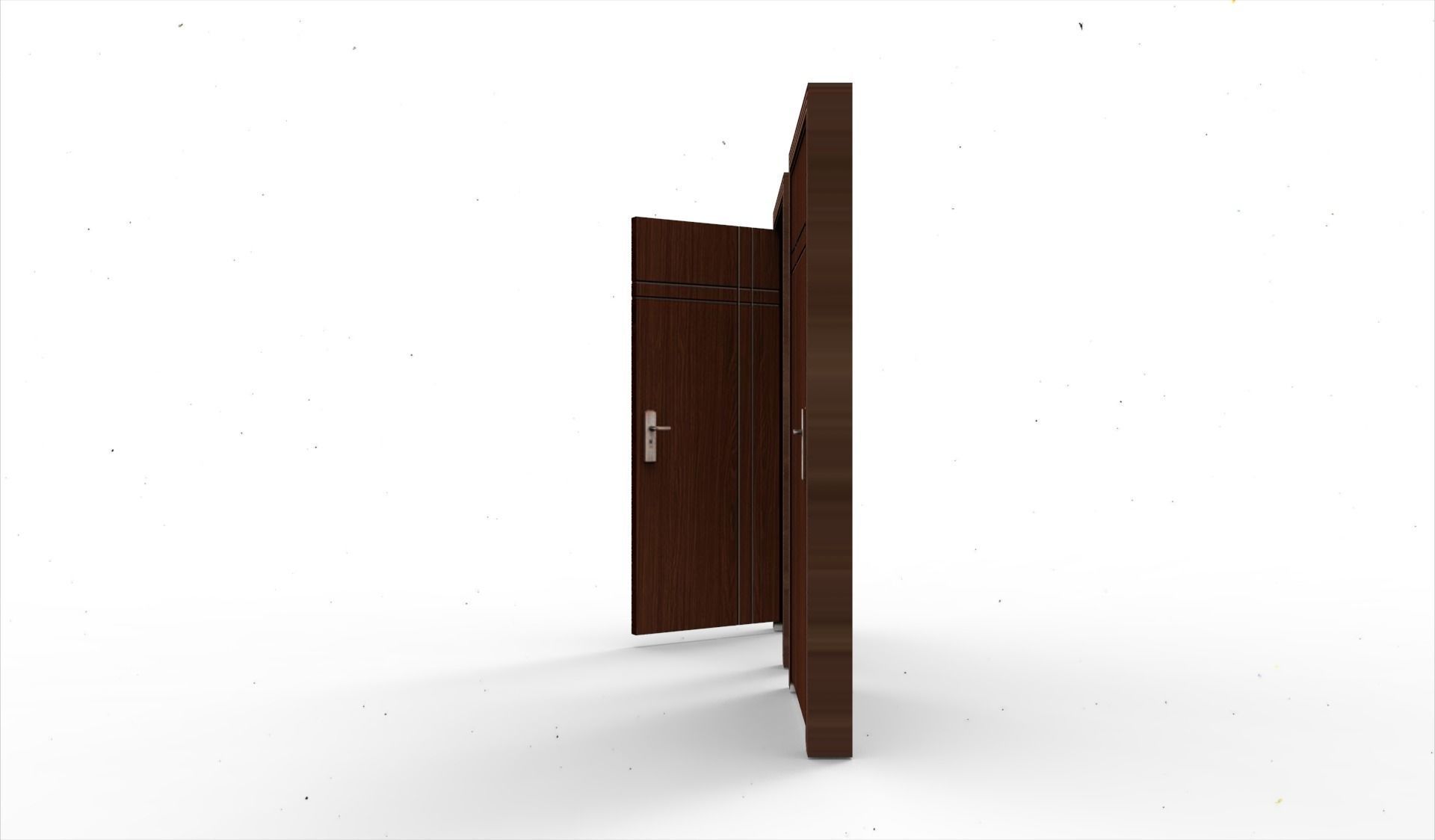 wooden  door 3D model_3
