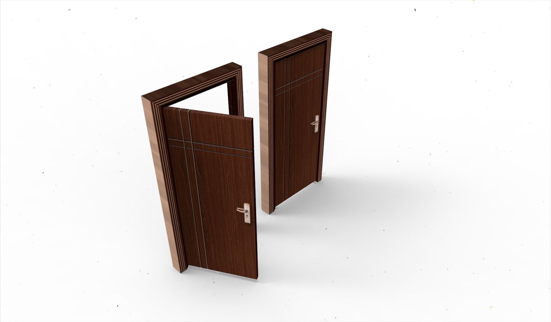 wooden  door 3D model_5