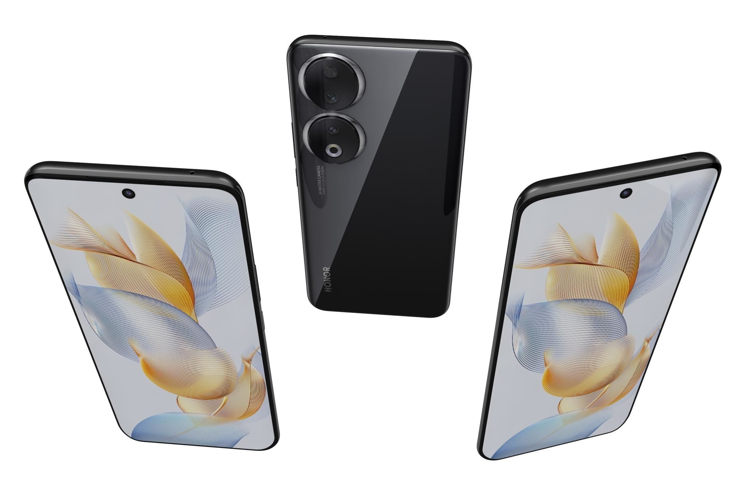 Honor 90 and 90 Pro Low-poly 3D model_38