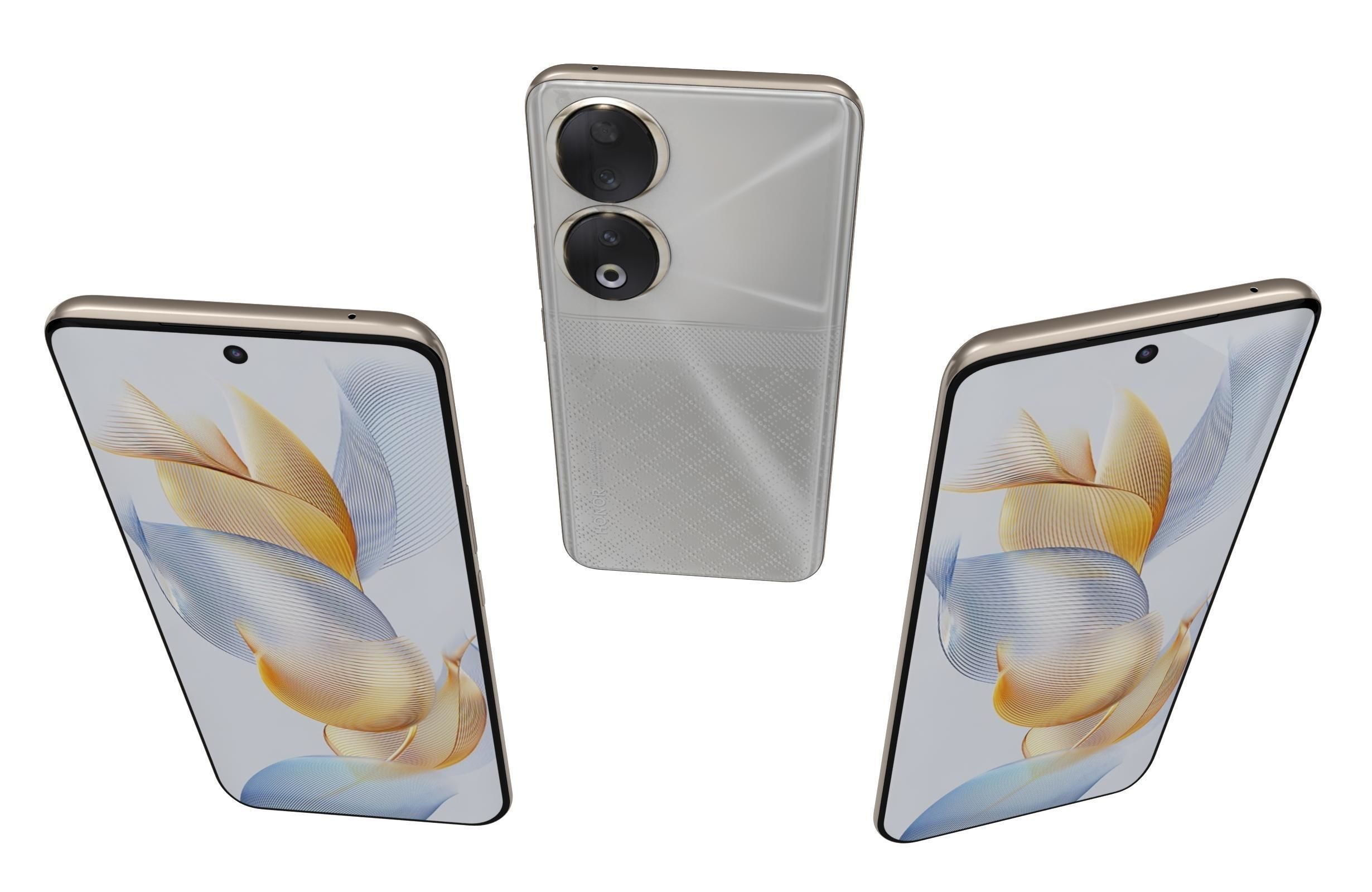 Honor 90 and 90 Pro Low-poly 3D model_14