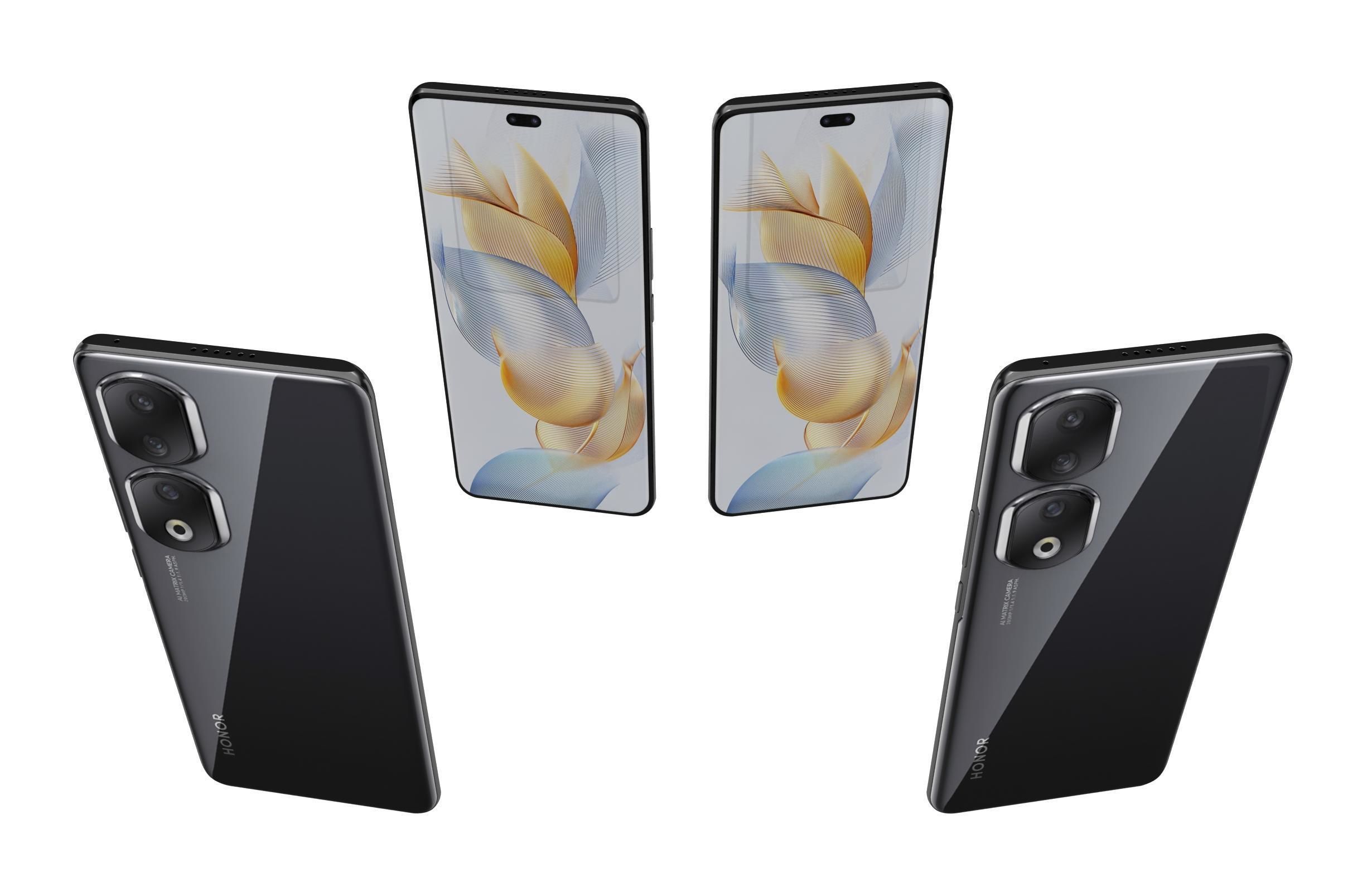 Honor 90 and 90 Pro Low-poly 3D model_63