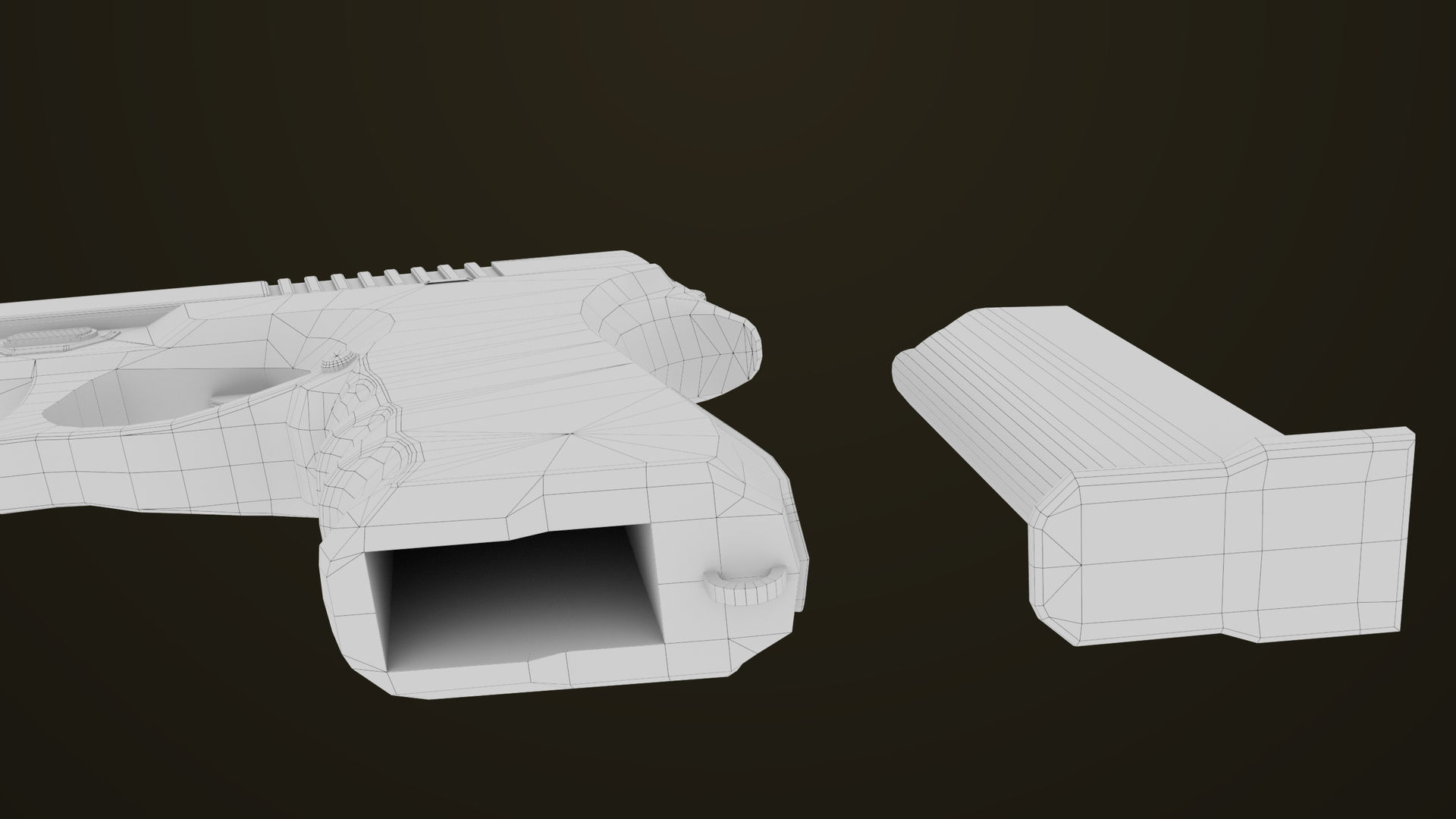 Pistol 02 Generic All PBR Unity UE Textures Included Low-poly 3D model_35