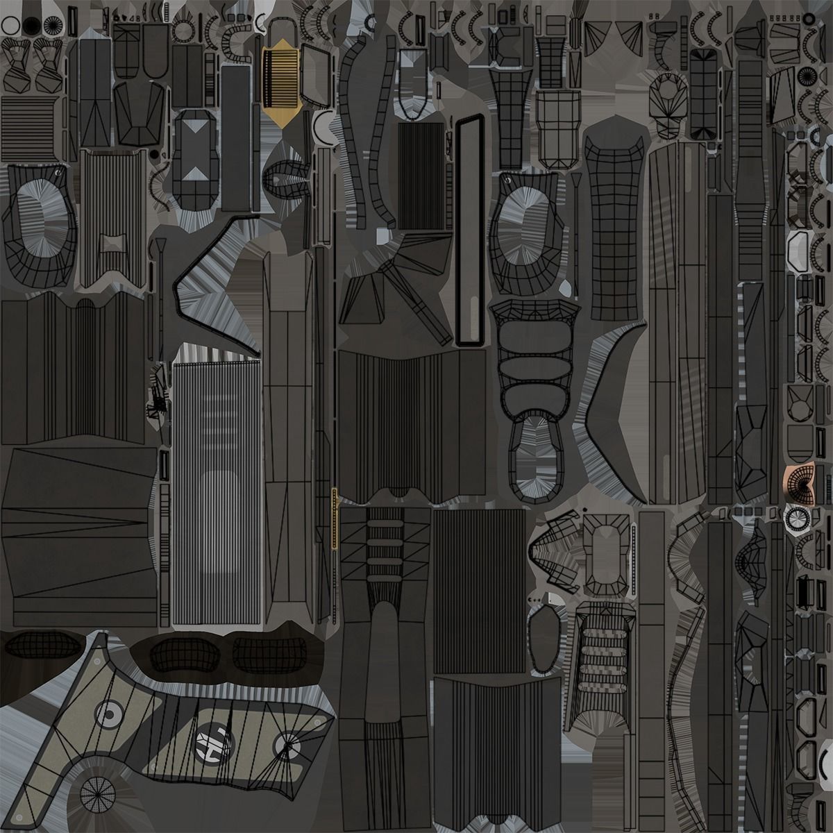 Pistol 02 Generic All PBR Unity UE Textures Included Low-poly 3D model_37