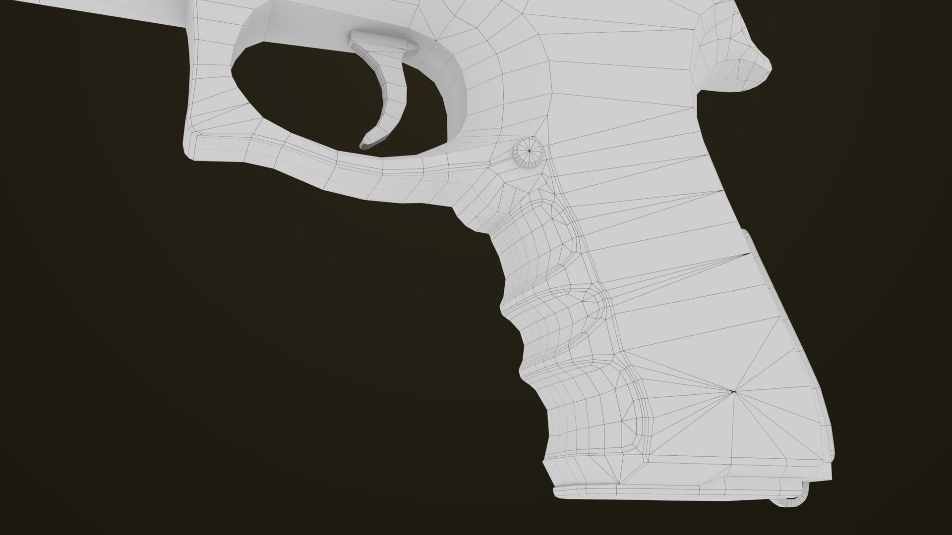 Pistol 02 Generic All PBR Unity UE Textures Included Low-poly 3D model_29