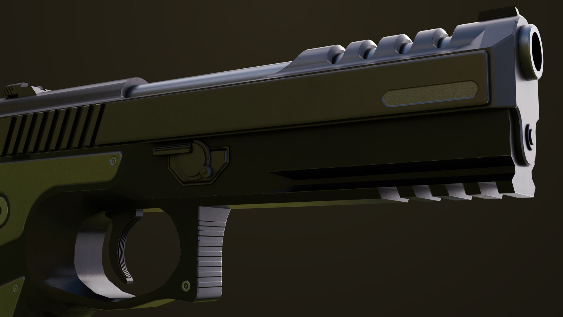 Pistol 02 Generic All PBR Unity UE Textures Included Low-poly 3D model_21