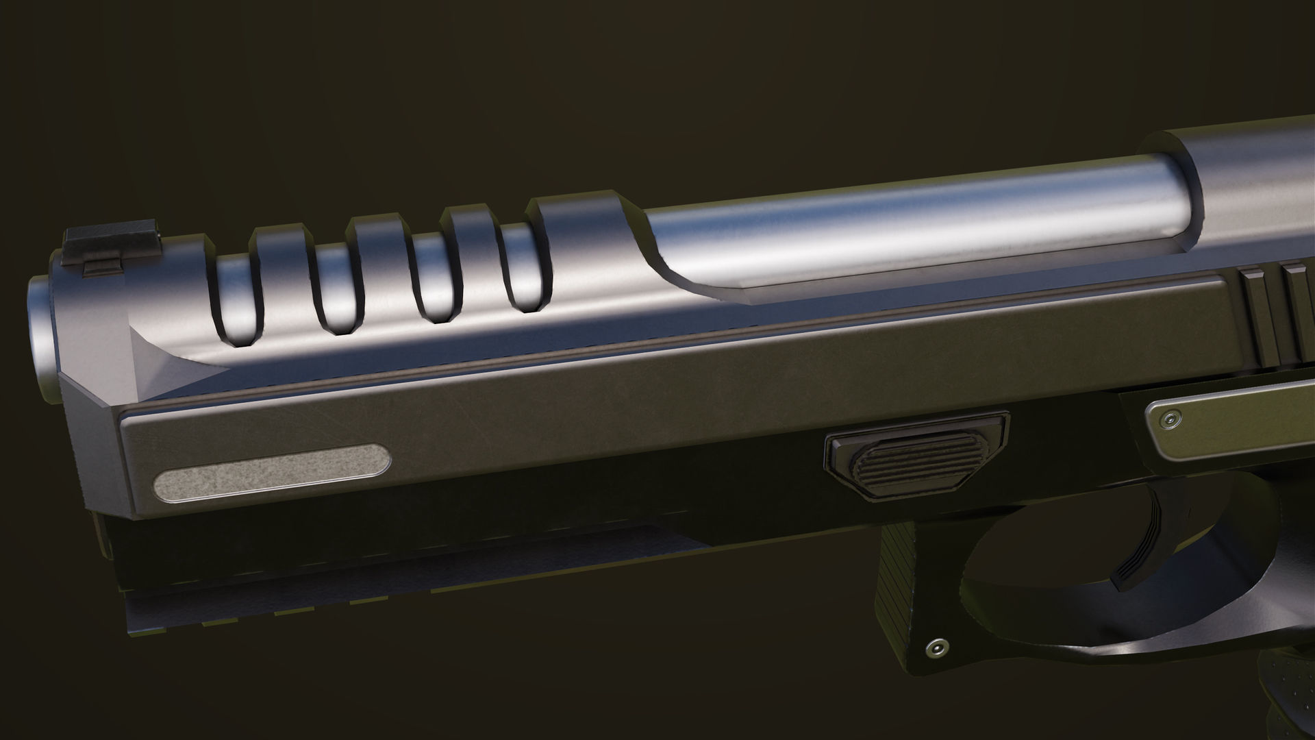 Pistol 02 Generic All PBR Unity UE Textures Included Low-poly 3D model_22