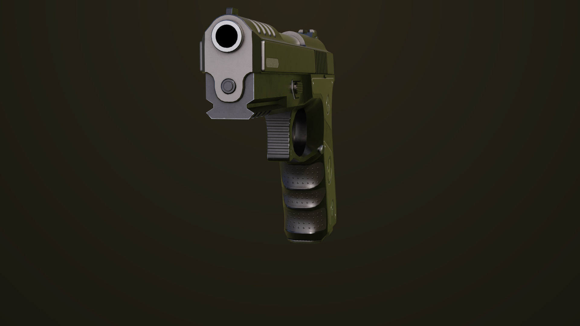 Pistol 02 Generic All PBR Unity UE Textures Included Low-poly 3D model_8