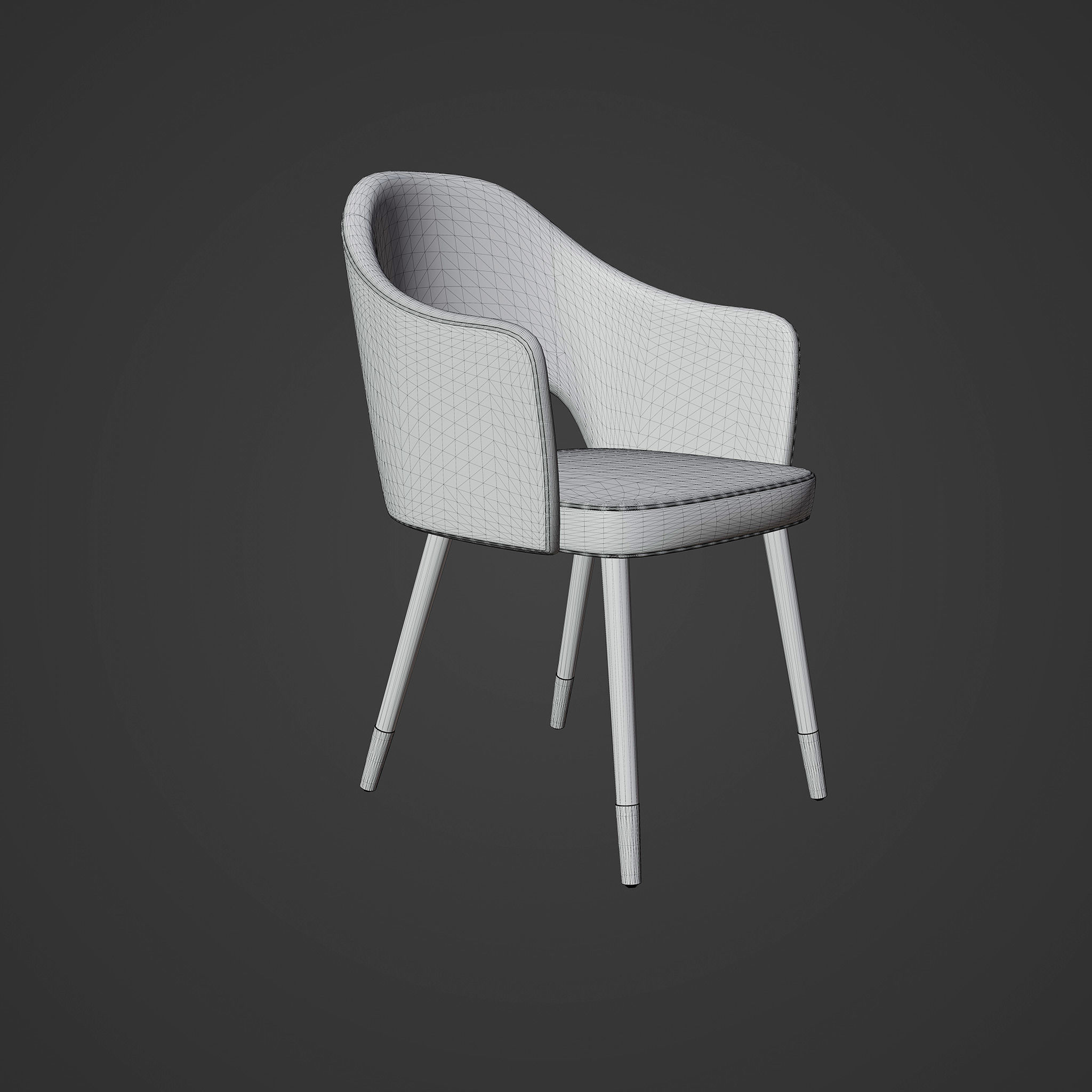 Chair Free low-poly 3D model_1