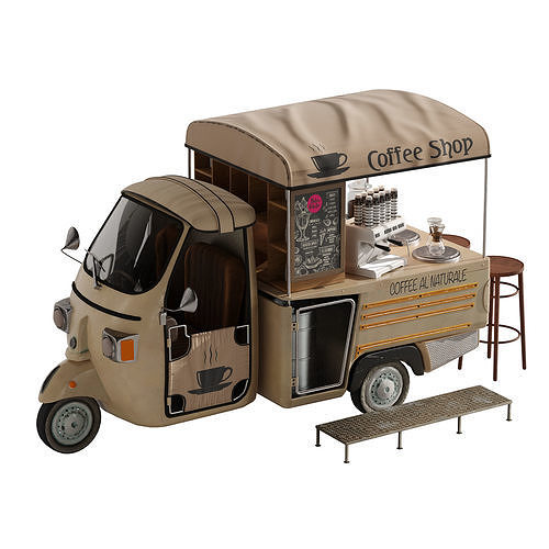 Foodtruck Coffee Brown 3D model