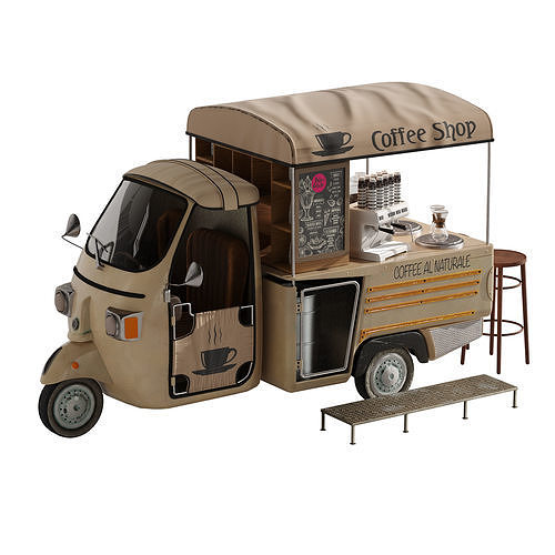 Foodtruck Coffee Brown 3D model 7