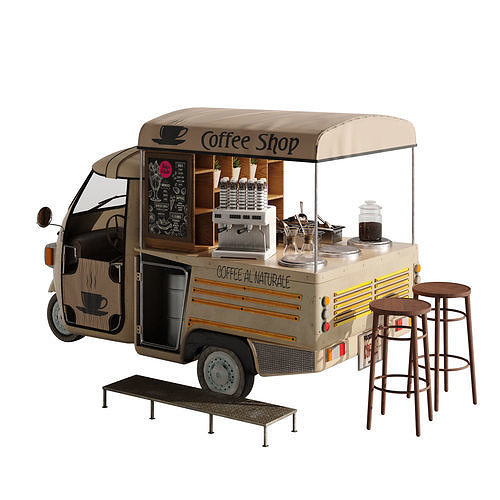 Foodtruck Coffee Brown 3D model 3