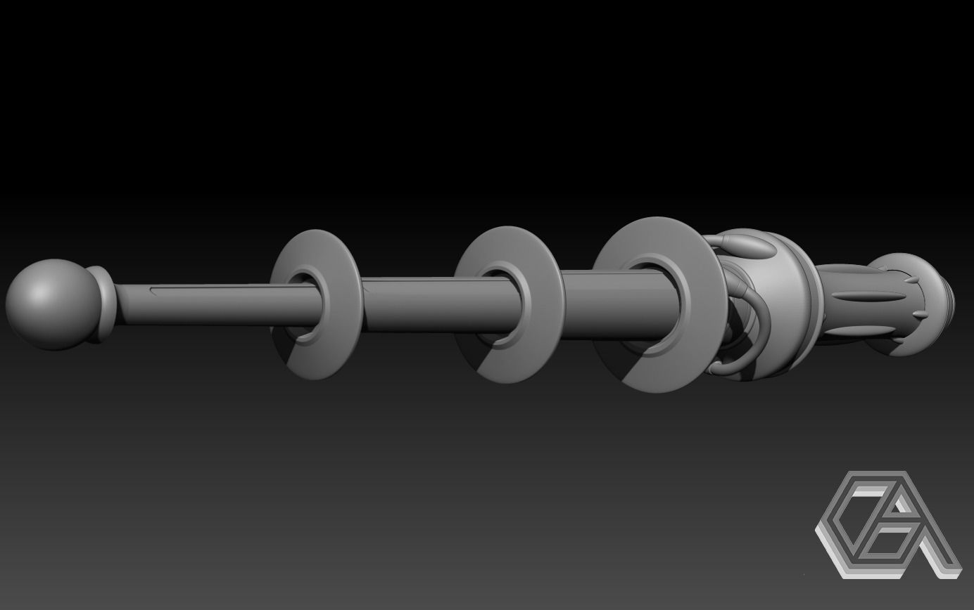 Valorant Gravitational Uranium Neuroblaster Baton  3D print model_2