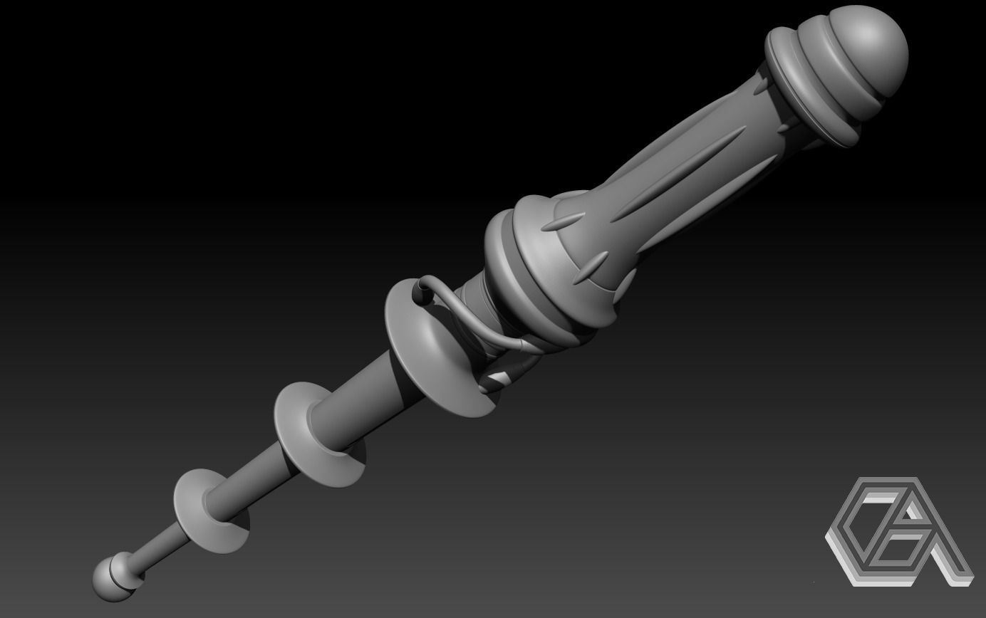 Valorant Gravitational Uranium Neuroblaster Baton  3D print model_4