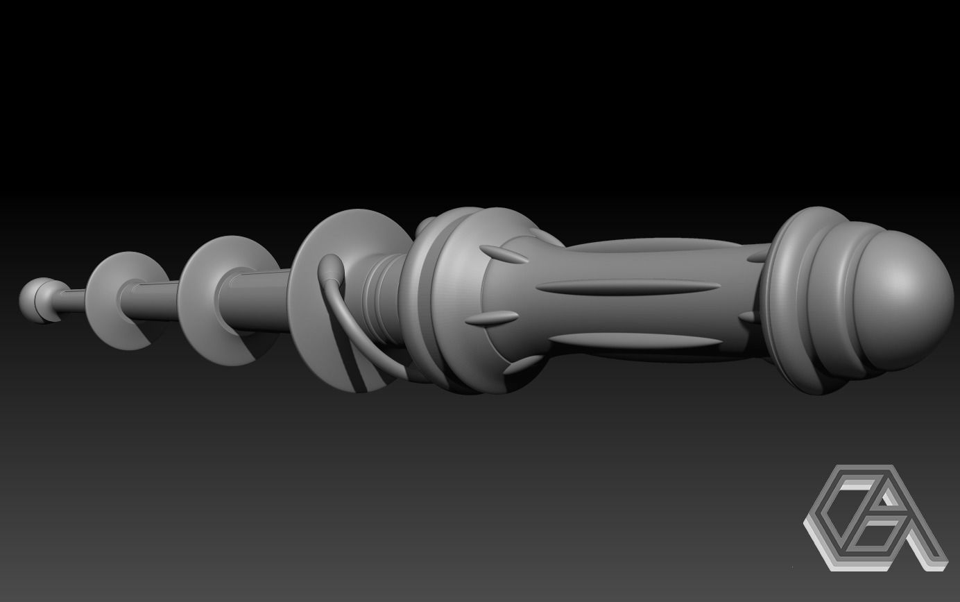 Valorant Gravitational Uranium Neuroblaster Baton  3D print model_3