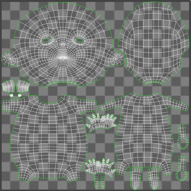 Base Mesh Character  Low-poly 3D model_1