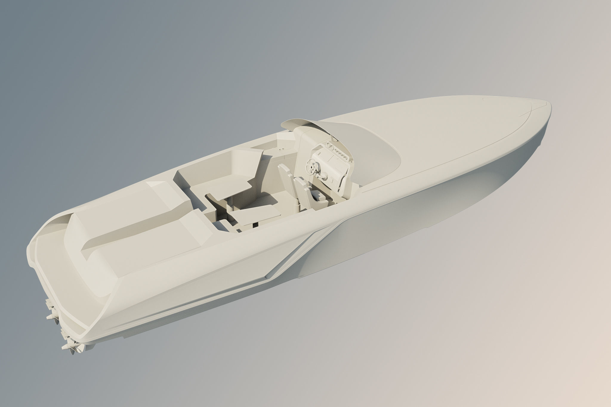 Frauscher 1212 Ghost Motor Yacht  3D model_5
