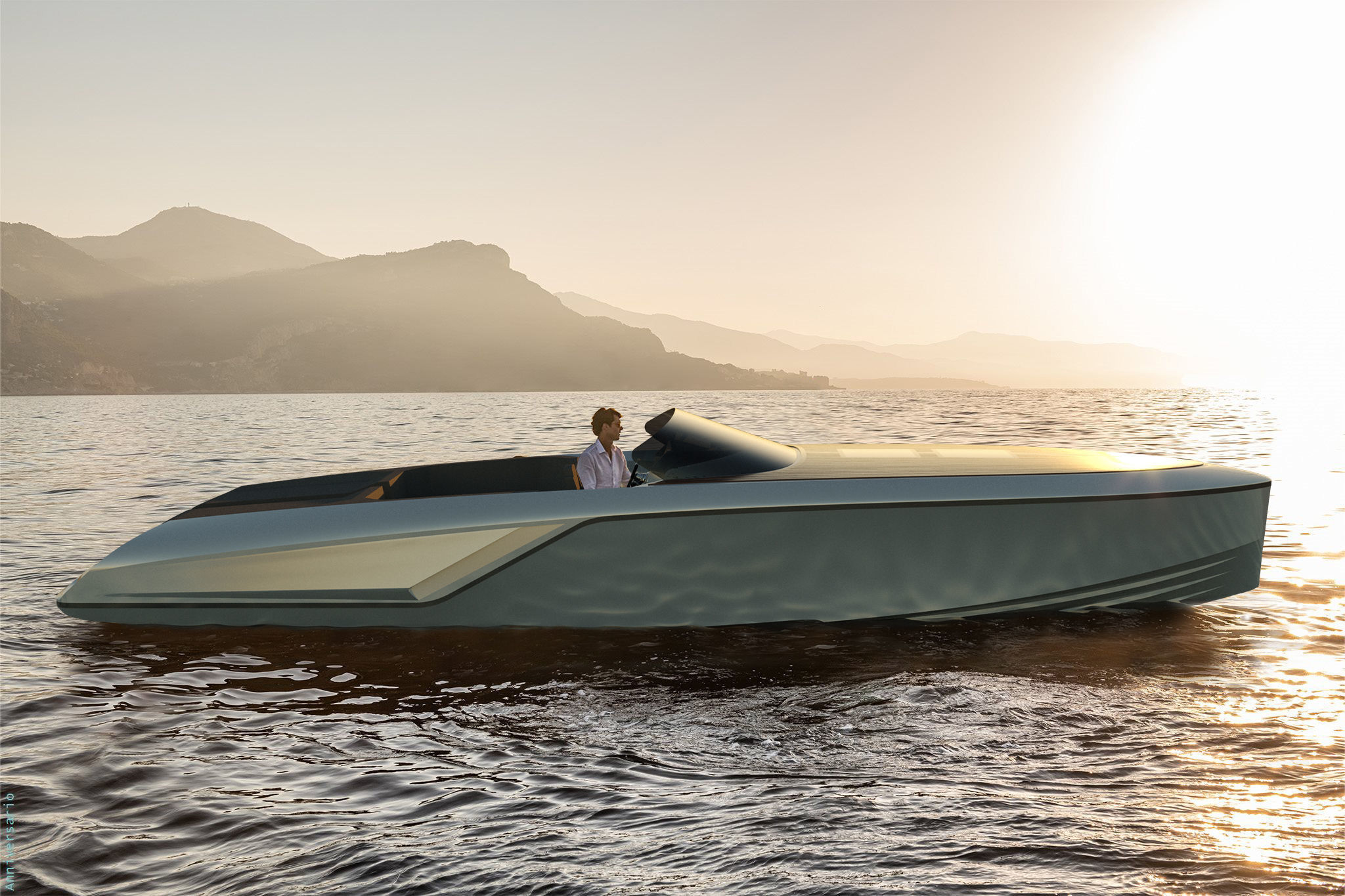 Frauscher 1212 Ghost Motor Yacht  3D model_2