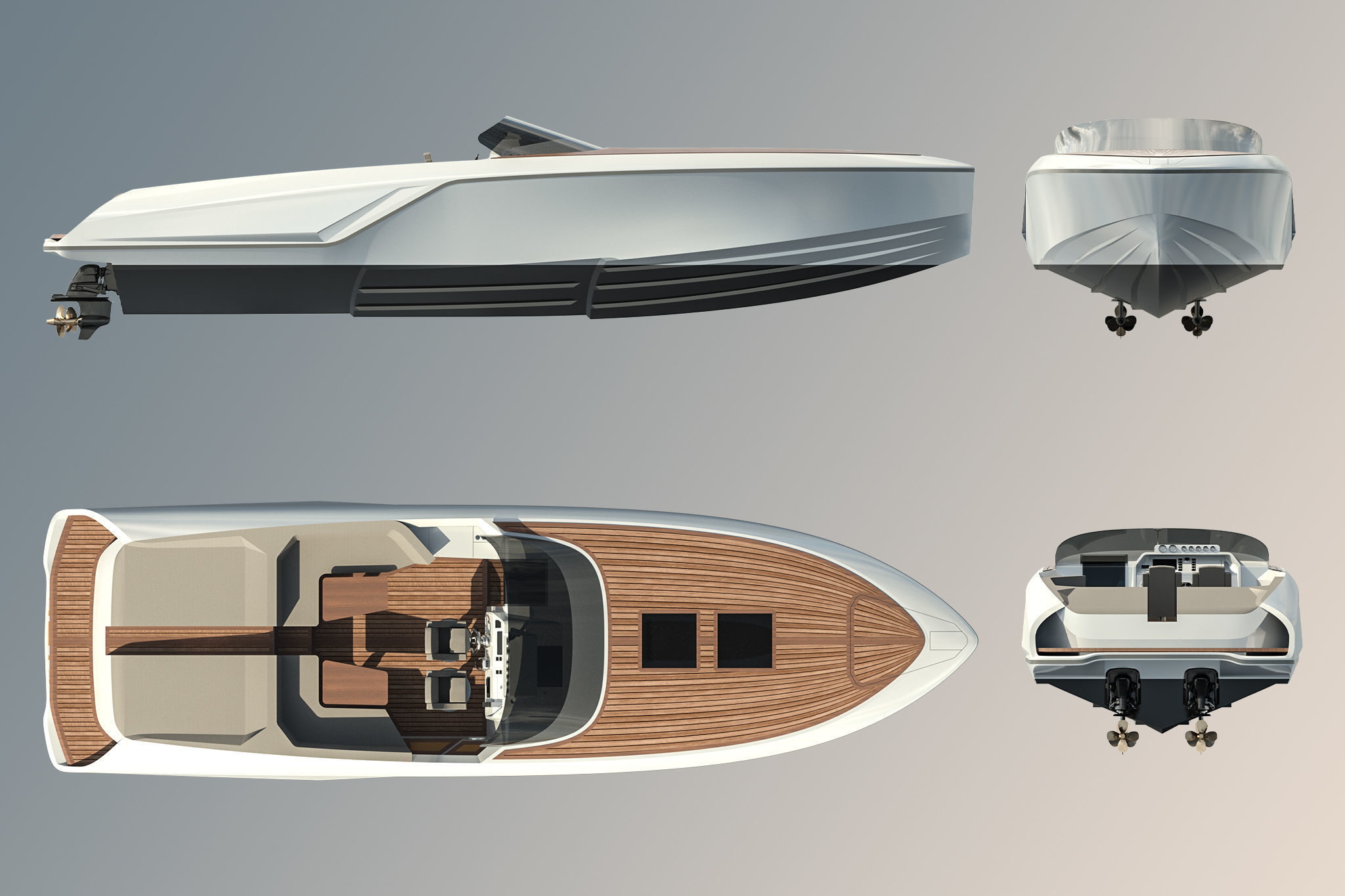 Frauscher 1212 Ghost Motor Yacht  3D model_3