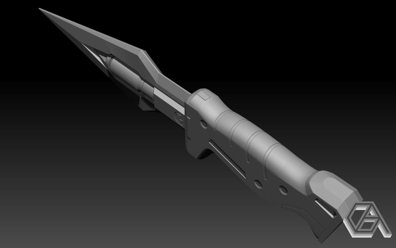 Valorant Outpost Knife 3D print model_3