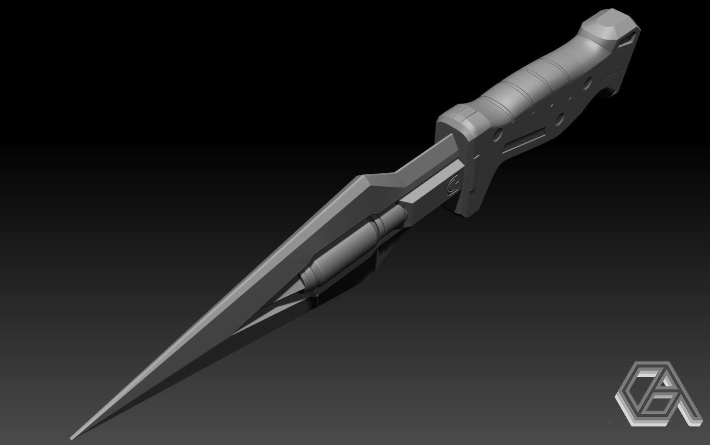 Valorant Outpost Knife 3D print model_4