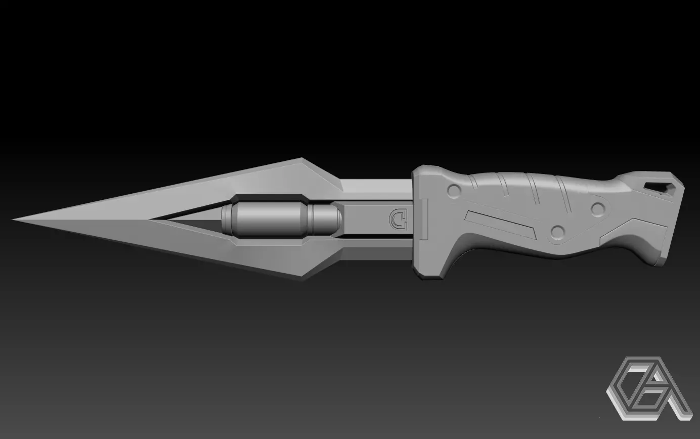 Valorant Outpost Knife 3D print model_0