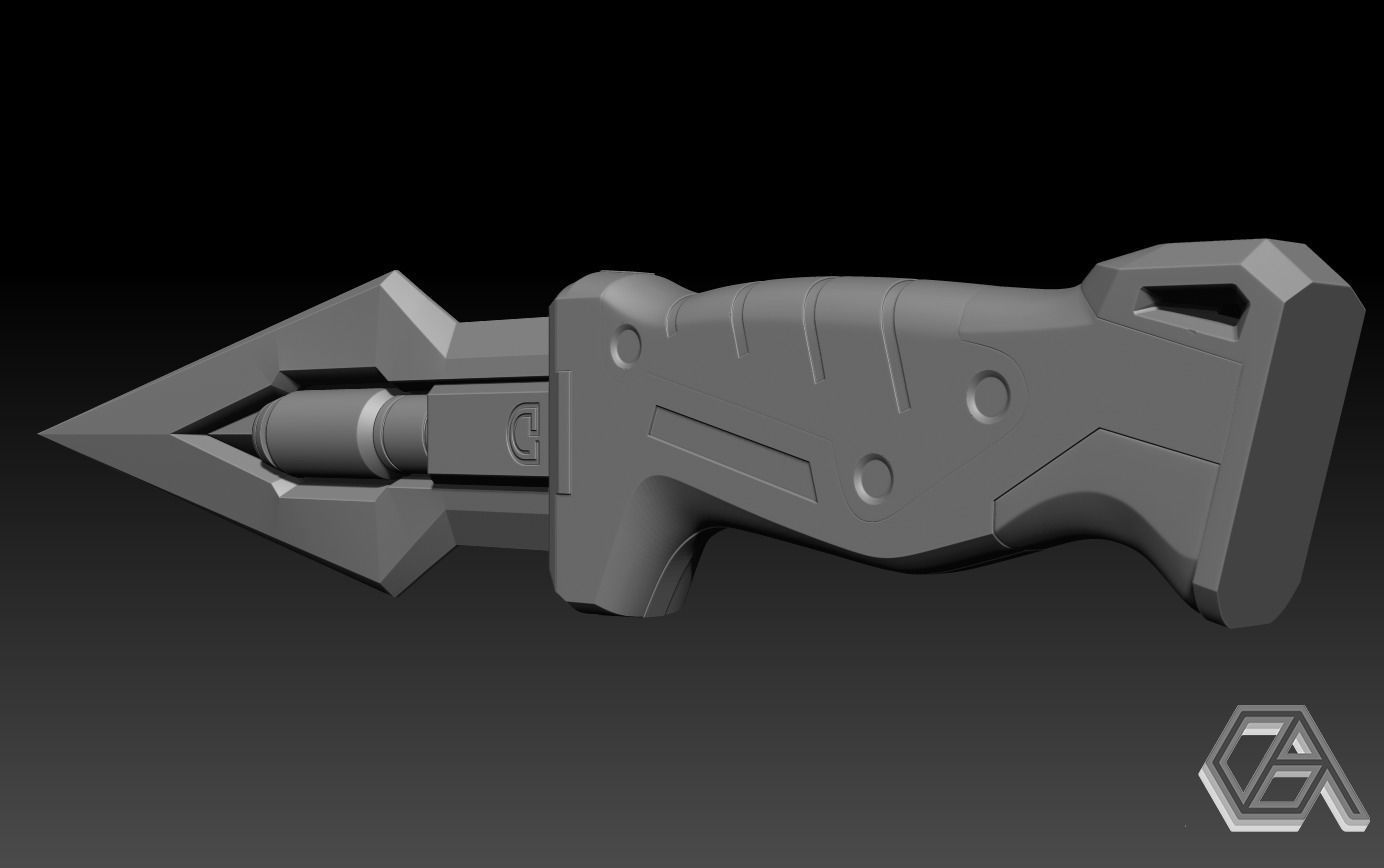 Valorant Outpost Knife 3D print model_2