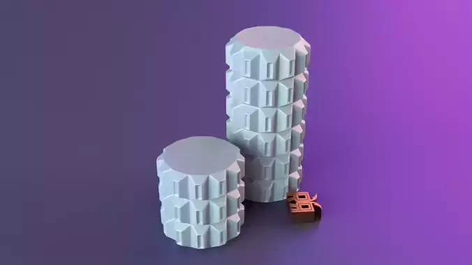 Patterned cylindrical candle