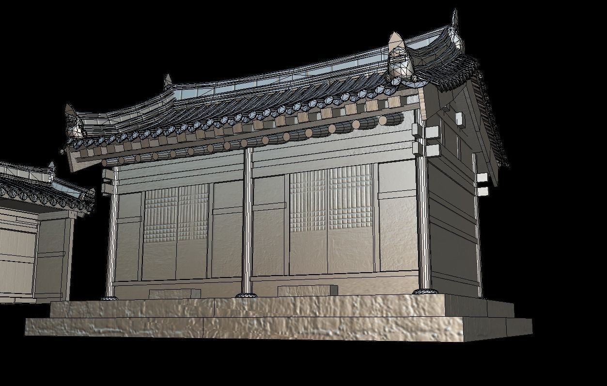 Korean Traditional Houses Hanok 03 with 11 modelings Low-poly 3D model_34