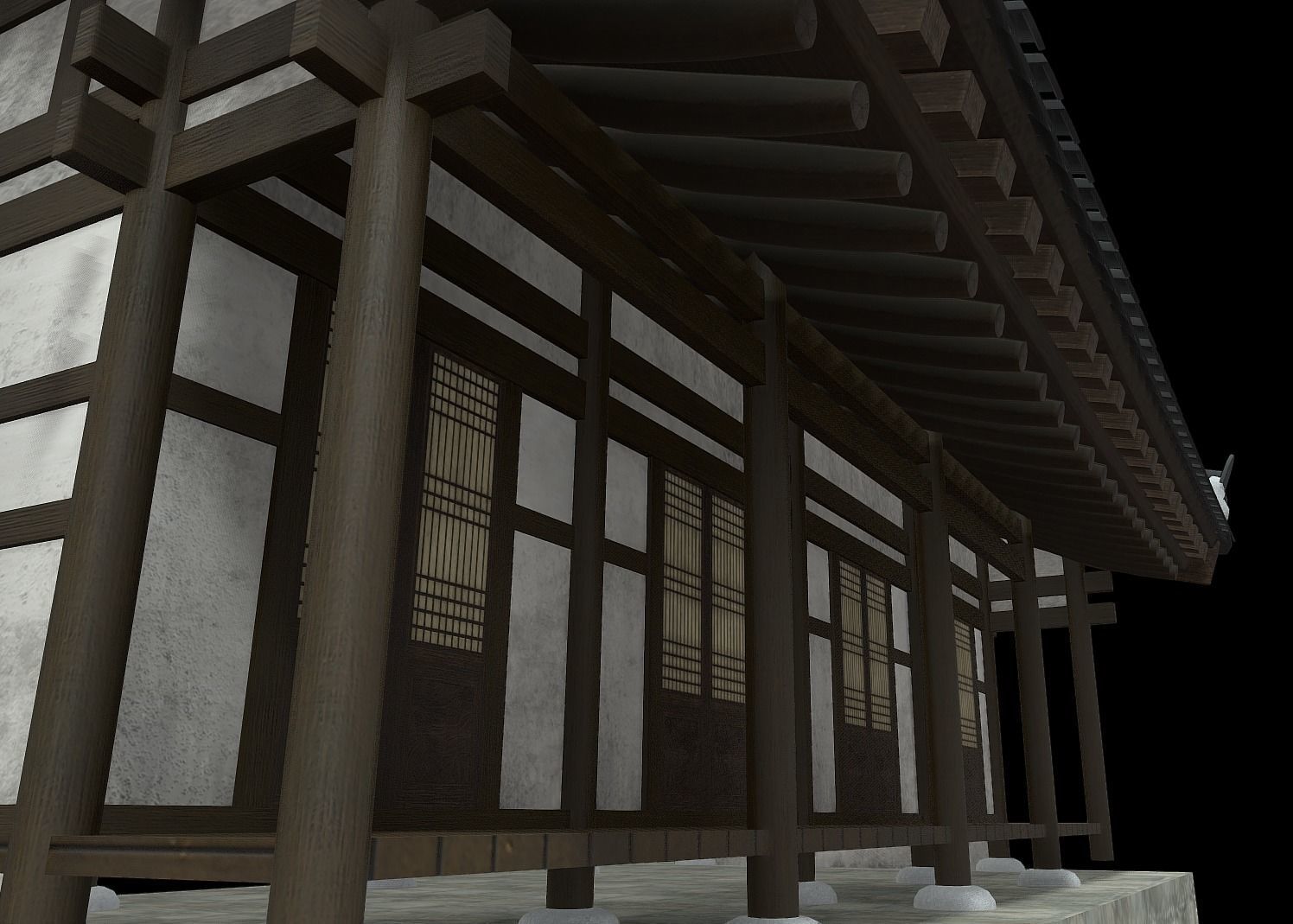 Korean Traditional Houses Hanok 03 with 11 modelings Low-poly 3D model_39