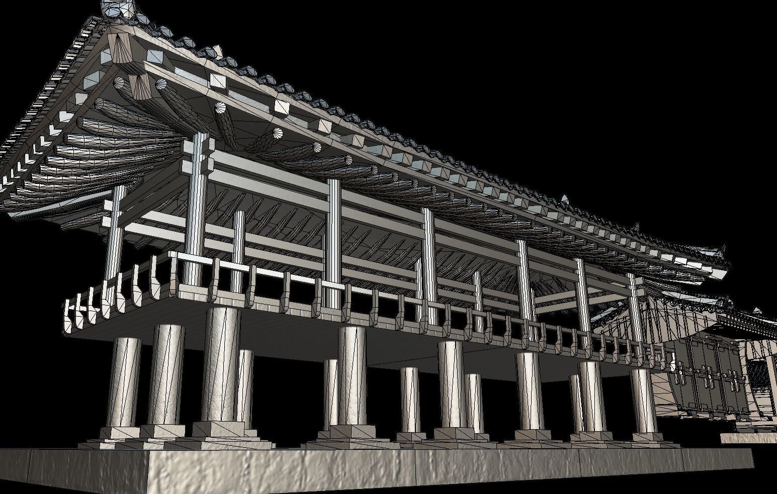 Korean Traditional Houses Hanok 03 with 11 modelings Low-poly 3D model_27