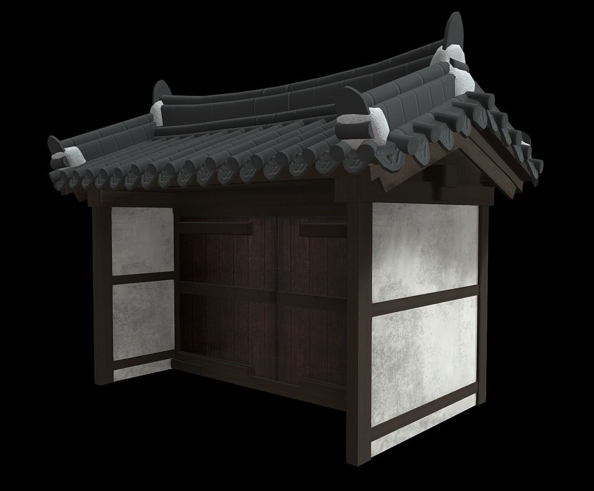 Korean Traditional Houses Hanok 03 with 11 modelings Low-poly 3D model_21