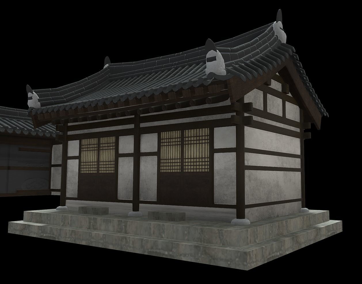 Korean Traditional Houses Hanok 03 with 11 modelings Low-poly 3D model_18
