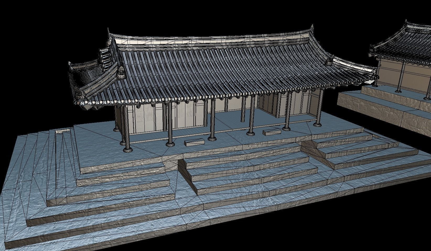 Korean Traditional Houses Hanok 03 with 11 modelings Low-poly 3D model_24