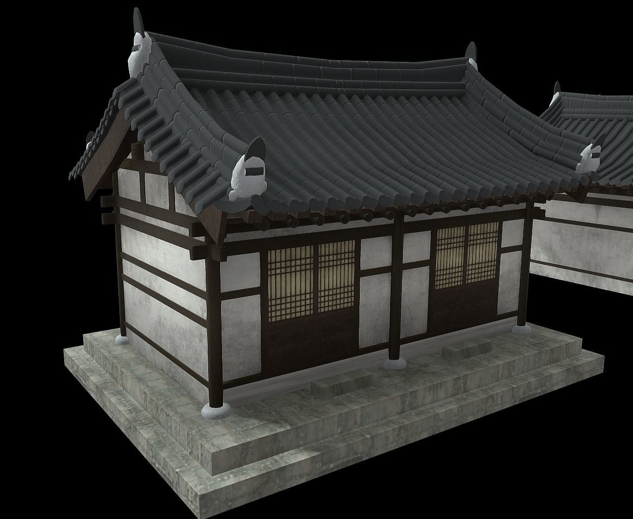 Korean Traditional Houses Hanok 03 with 11 modelings Low-poly 3D model_20