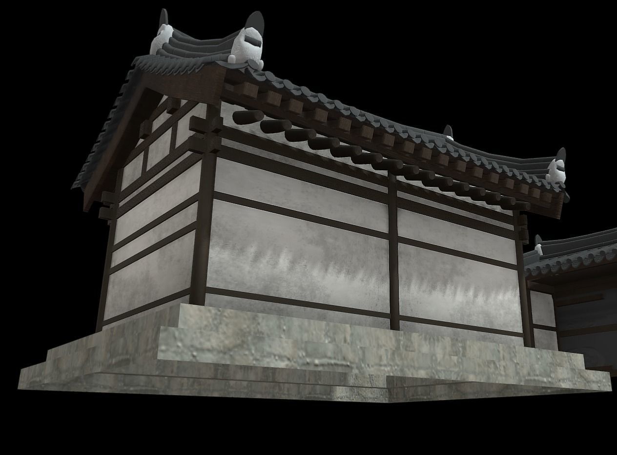 Korean Traditional Houses Hanok 03 with 11 modelings Low-poly 3D model_19