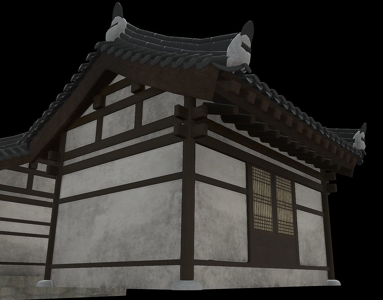 Korean Traditional Houses Hanok 03 with 11 modelings Low-poly 3D model_17