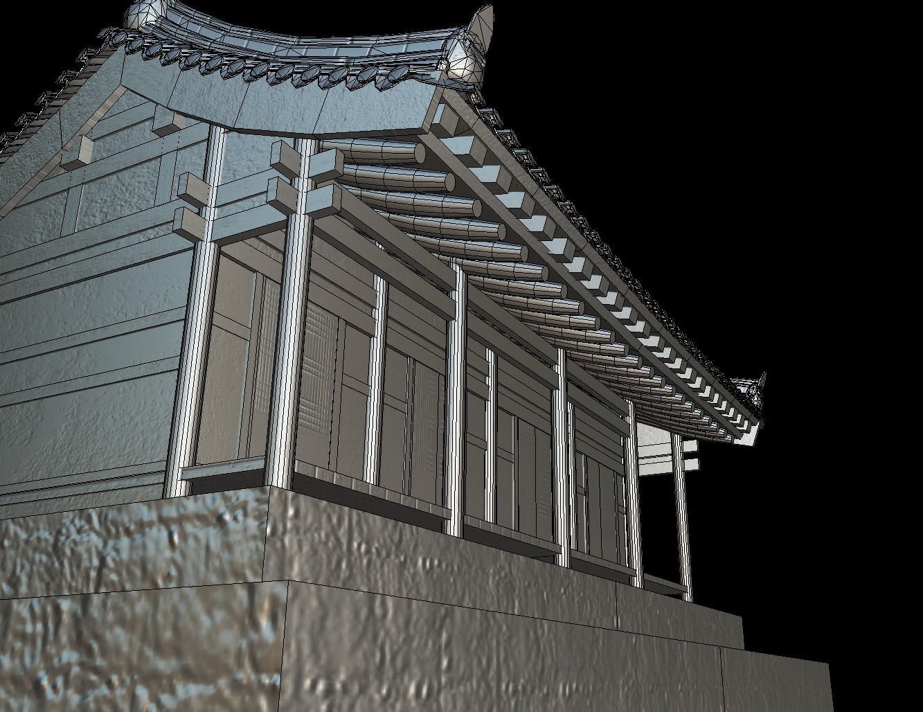 Korean Traditional Houses Hanok 03 with 11 modelings Low-poly 3D model_26